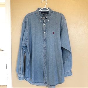 Chaps Ralph Lauren Denim Buttondown - Size L
